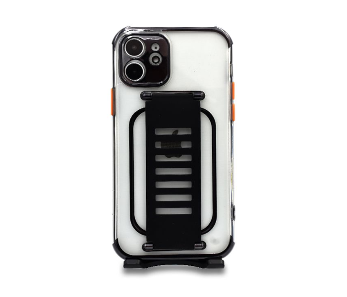 Grip2U GR-1260 Transparent Case With Finger Grip For iPhone 12 - Black 1 in UAE