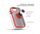 Silicone Soft Edge Mobile Case with Metal Finger Ring Holder Stand for Apple iPhone 12 Mini - Red 2 in UAE