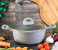 Royalford RF9472 32cm Marble Smart Casserole with Glass Lid - Grey 2 in UAE