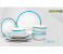 Royalford RFU9114 12 Pieces Porcelain Dinner Set - White & Blue 4 in UAE