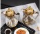 Royalford RF9413 2 Pieces 1 Litre Marble Tea & Cawa Set - Multicolor 3 in UAE