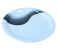 Royalford RF8059 11-inch Melamine Ware Super Rays Dinner Plate - Blue 1 in UAE