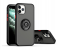 Silicone Soft Edge Mobile Case with Metal Finger Ring Holder Stand for Apple iPhone 12 Pro Max - Black 1 in UAE