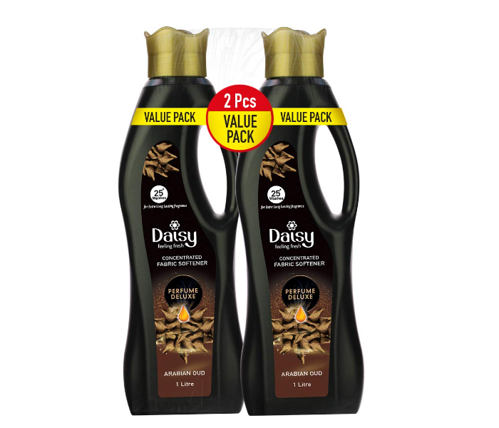 Daisy Set of 2 Pack 1 Liter Arabia OUD Feeling Fresh Concentrated Fabric Softener Soft Fragrance Perfume Deluxe 1 in UAE