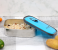 Royalford RF7014 680ml Stainless Steel Rectangle Lunch Box - Silver & Blue 3 in UAE