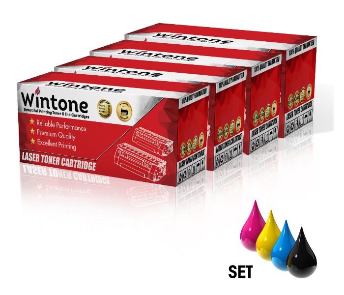 Wintone Compatible Set of 4 Pack Toner Cartridges CLP310 CLP-310 315B CLT409 TonerS Samsung CLP310 CLP310 Series - Black,Cyan,Yellow and Magenta 1 in UAE