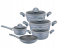 Royalford RF9555 9 Pieces Smart Forged Aluminium Cookware Set - Grey 4 in OMAN