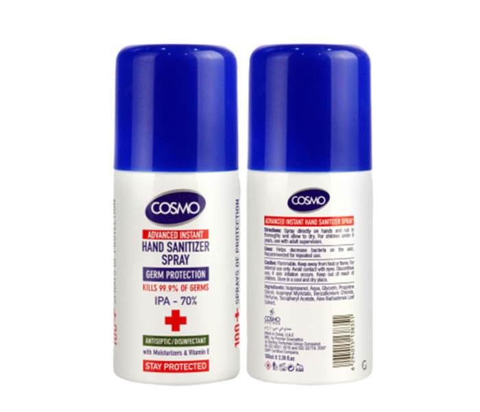 Cosmo 100ml Pack Of 2 Instant Hand Sanitizer Spray 1 in UAE