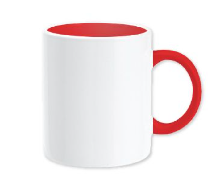 SS Two Tone Coffee Mug - White and Red 1 in UAE
