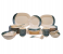 Royalford RF8103 64 Pieces Ribble Designed Melamine Ware Dinner Set - Ivory & Green 3 in UAE