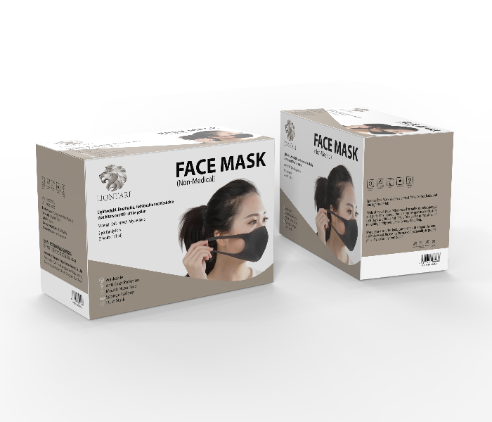 Liontari Pack of 3 Reusable Sponge Masks - Black 1 in OMAN