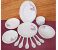 Royalford RF8986 34 Pieces Opal Ware Dinnerware Sets - White 1 in UAE