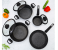 Royalford RF9557 7 Pieces Chef Art Aluminum Cookware Set - Black 3 in UAE