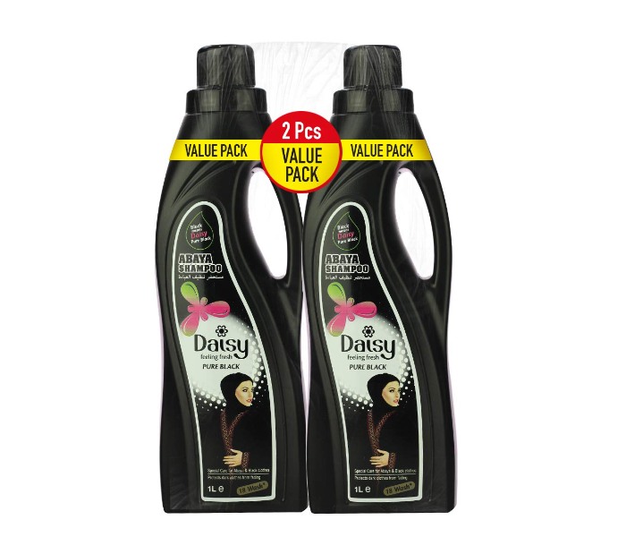 Daisy Set of 2 Pack 1 Liter Feeling Fresh Pure Black Abaya Shampoo Liquid Detergent 1 in UAE