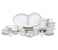 Royalford RF8396 47 Pieces Ovation Finebone Round Dinner Sets - White & Gold 1 in UAE