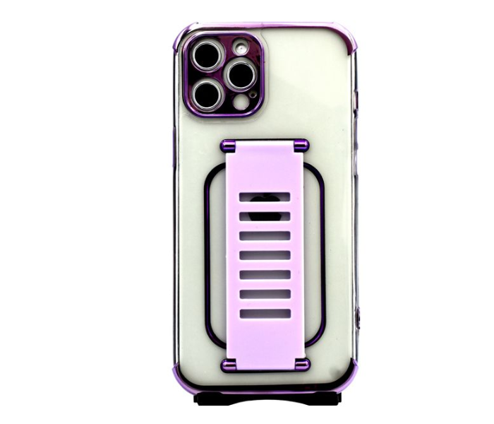 Grip2U GR-1285 Transparent Case With Finger Grip For iPhone 11 Pro Max - Purple 1 in UAE