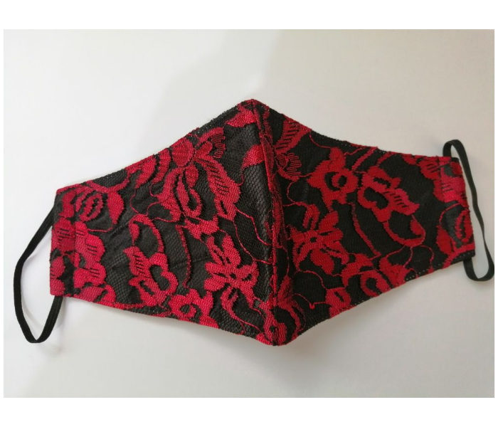 Facemask For Female Premium - Red and Black 1 in UAE