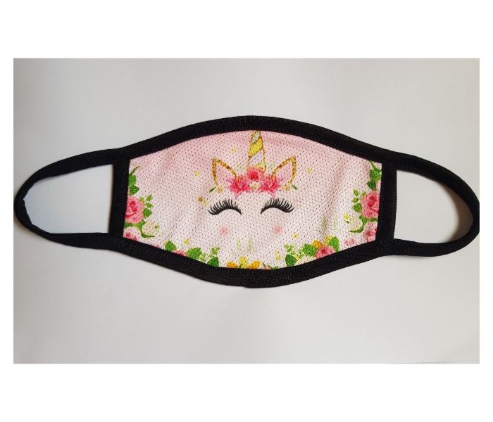 Kids Facemask With Unicorn Animated Character - Pink 1 in UAE