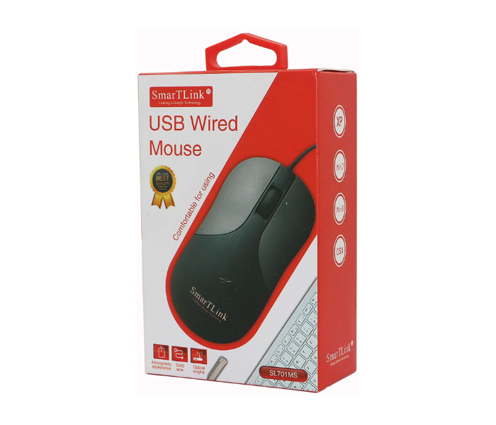SmartLink SL701MS Sl701Ms USB Mouse - Black and Grey 3 in KSA