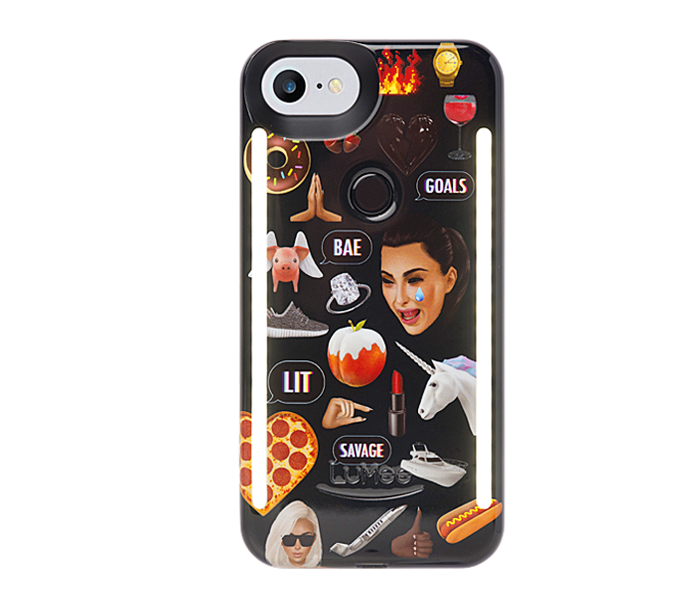 Lumee Duo Kimoji Multi for iPhone 8 - Black 1 in UAE
