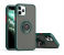 Silicone Soft Edge Mobile Case with Metal Finger Ring Holder Stand for Apple iPhone 12 Pro Max - Green 1 in UAE