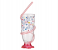 Royalford RF6166 Transparent Acrylic Glass with Straw - Clear & Pink 1 in UAE