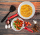 Royalford RF9349 3 Pieces Ceramic Frypan Set with Turner - White & Red 3 in UAE