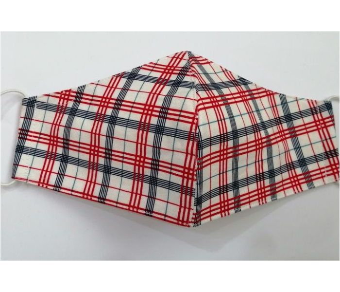 Red Checks Face Mask For Ladies 1 in UAE