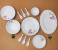 Royalford RF8986 34 Pieces Opal Ware Dinnerware Sets - White 2 in UAE