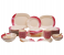Royalford RF8102 64 Pieces Ribble Designed Melamine Ware Dinner Set - Ivory & Orange 4 in UAE