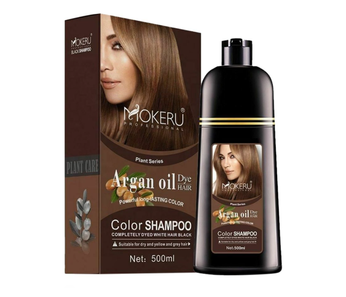 Mokeru 500ml Argan Oil Dye Hair Color Shampoo 1 in UAE
