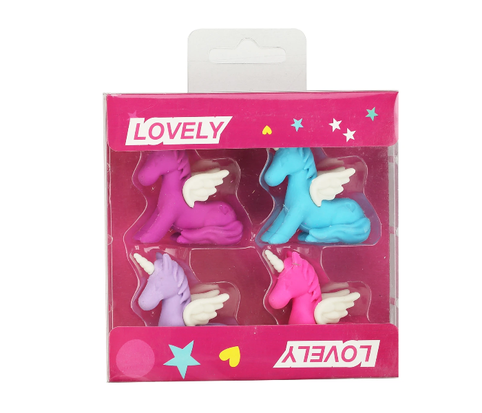 Smily Kiddos Unicorn Eraser Set - Pink 1 in UAE