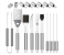 19Pcs BBQ Tools Set Portable Stainless Steel Barbecue Outdoor Indoor Grilling Utensil for Camping with Aluminium Case 2 in OMAN