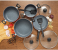 Royalford RF9504 9 Pieces Marble Coated Cookware Set - Red 2 in UAE
