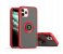 Silicone Soft Edge Mobile Case with Metal Finger Ring Holder Stand for Apple iPhone 12 Mini - Red 1 in UAE