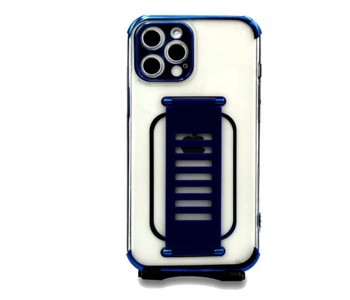 Grip2U GR-1303 Transparent Case With Finger Grip For iPhone 12 Pro - Blue 1 in UAE