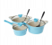 Royalford RF9385 8 Pcs Aluminium Korean Cookware Set- Blue 1 in UAE