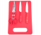 Royalford RF6968 4 Pieces Kitchen Tools Set - Red 1 in UAE