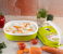 Royalford RF7012 Square Lunch Box - 1050ml, Green & White 3 in UAE