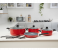 Royalford RF9504 9 Pieces Marble Coated Cookware Set - Red 1 in UAE
