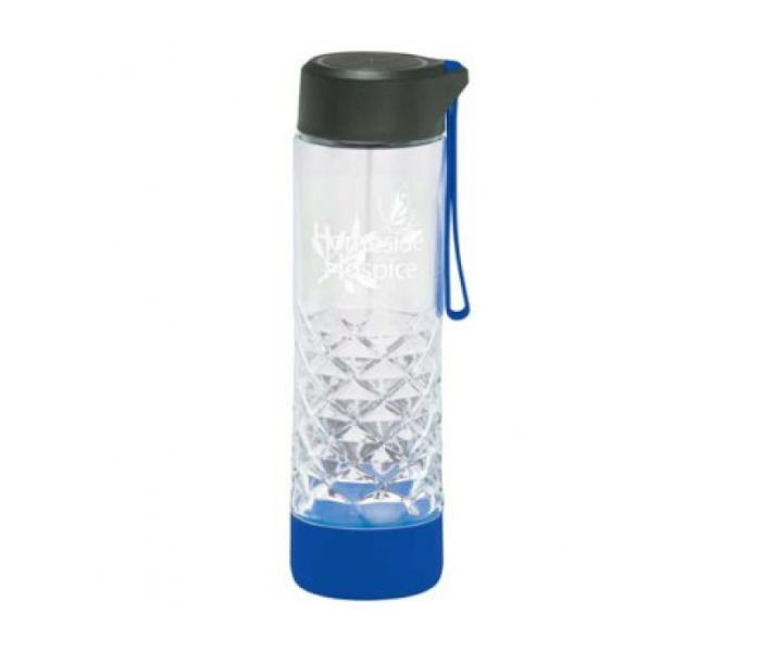 SS 600Ml Geometric Glass Bottle - Blue 1 in UAE