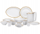 Royalford RF8398 47 Pieces Ovation Fine Bone Round Dinner Set - White & Gold 5 in UAE
