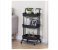 3 Tier Rolling Cart With Handle and Lockable Wheels - Black 1 in UAE