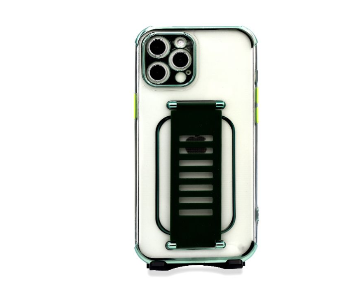Grip2U GR-1290 Transparent Case With Finger Grip For iPhone 11 Pro - Green 1 in UAE
