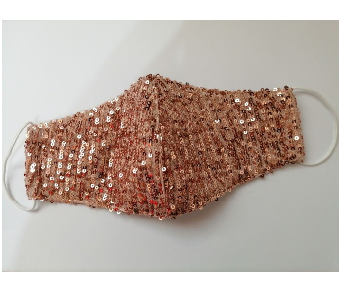 Premium Sequence Facemask For Female - Rose Gold 1 in UAE