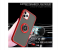 Silicone Soft Edge Mobile Case with Metal Finger Ring Holder Stand for Apple iPhone 12 Pro Max - Red 3 in UAE