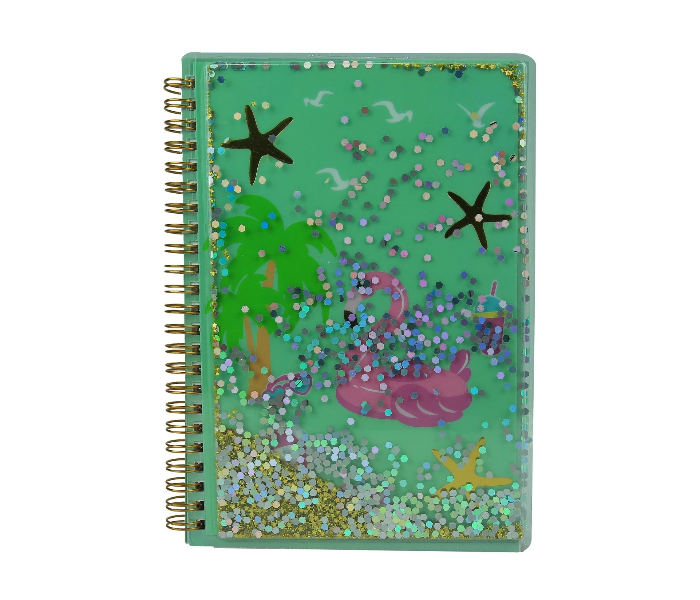 Smily Kiddos Twinkle Metallic Spiral Notebook - Green 1 in UAE