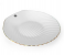 Royalford RF8842 10.5-inch Opal Ware Dinner Plate with Shell Gold Rim 1 in UAE
