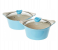 Royalford RF9385 8 Pcs Aluminium Korean Cookware Set- Blue 3 in UAE