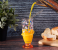 Royalford RF6166 Transparent Acrylic Glass with Straw - Clear & Orange 2 in UAE